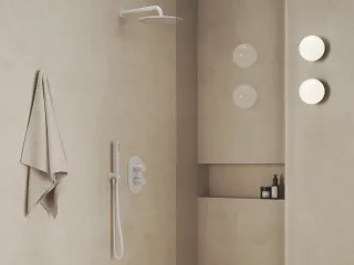 Espirit falba süllyesztett termosztátos csaptelep, kétutas, beslő egység nélkül ES 063.10WV.O2.RB07C, White Velvet