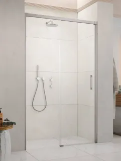 Idea 8 Brushed Nickel DWJ szálcsiszolt króm zuhanyajtó 140 átlátszó balos