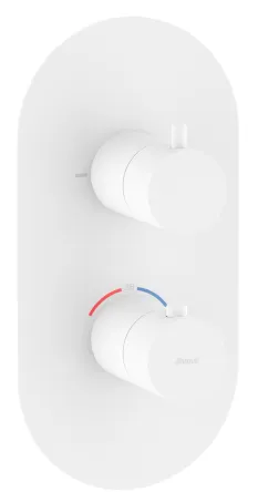 Espirit falba süllyesztett termosztátos csaptelep, kétutas, beslő egység nélkül ES 063.10WV.O2.RB07C, White Velvet