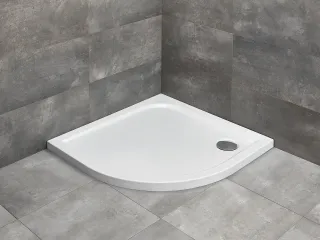 Delos A íves zuhanytálca 100x100 fehér, ajándék szifonnal