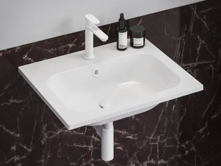 Eleganta álló mosdócsaptelep BeCool 174 mm leeresztő nélkül EL 012.11WV, White Velvet