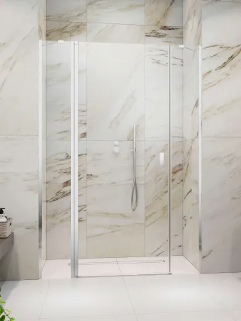 Nes DWJS zuhanyajtó 120 átlátszó balos