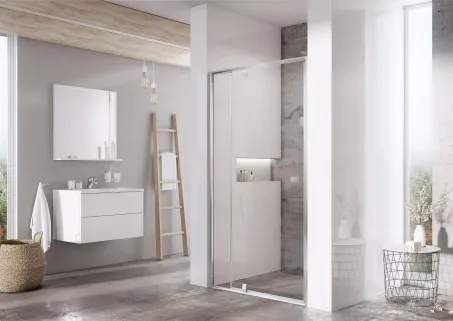 Pivot PDOP2-100 zuhanyajtó krómhatású+transparent