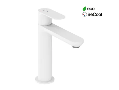 Eleganta álló mosdócsaptelep BeCool 174 mm leeresztő nélkül EL 012.11WV, White Velvet