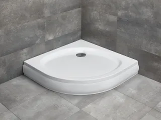 Patmos A íves zuhanytálca 100x100 fehér, ajándék szifonnal