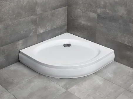 Patmos A íves zuhanytálca 100x100 fehér, ajándék szifonnal