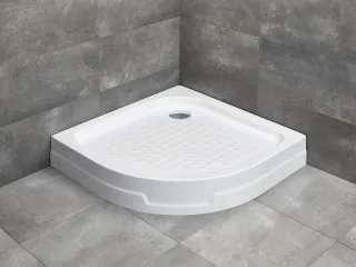 Rodos A íves zuhanytálca 80x80 fehér, ajándék szifonnal