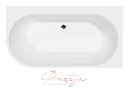 Harmony különleges akril kád 159x84 fekete előlappal, króm lefolyóval, jobbos