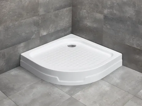 Rodos A íves zuhanytálca 90x90 fehér, ajándék szifonnal