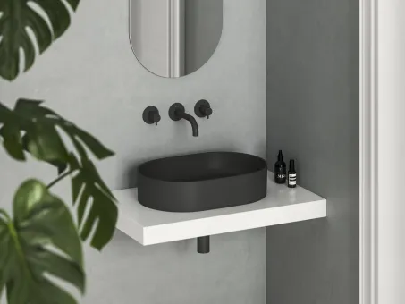 Ceramic Slim O 55 kerámiamosdó matt fekete