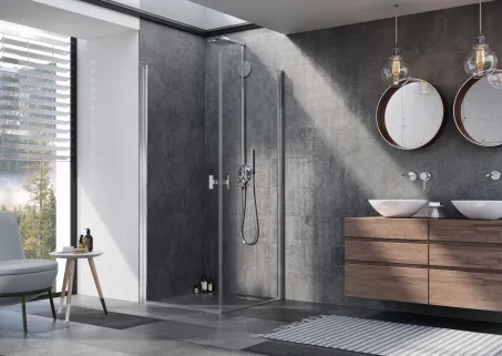 Nes 8 KDD I szögletes zuhanykabin 90x100 átlátszó