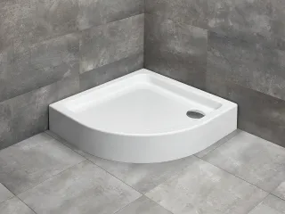 Laros A íves zuhanytálca 85x85 fehér, ajándék szifonnal