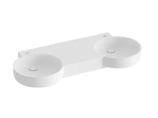 ARC 120 duplamosdó fehér, túlfolyó nélkül, csaptelep furattal