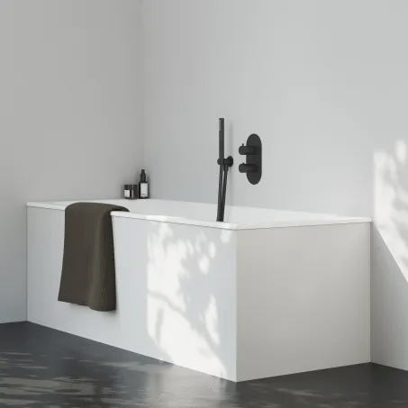 Espirit falba süllyesztett termosztátos csaptelep, kétutas, beslő egység nélkül ES 063.20BLM.O2.RB07C, Black Matt