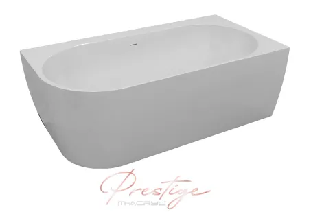 Harmony különleges akril kád 159x84 fehér előlappal, króm lefolyóval, balos