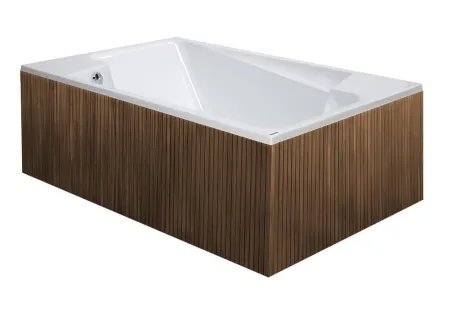 Trópusi fa előlap egyenes kádakhoz fehér