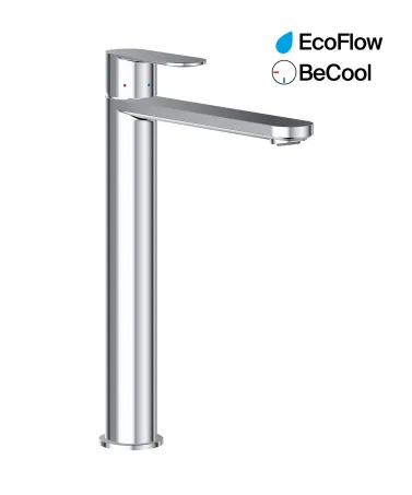 Chrome II mosdócsaptelep BeCool 300 mm lefolyó nélkül CR II 015.01CR, króm
