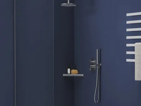 Fali kiállás integrált zuhanyrózsa tartóval 706.00CR, króm