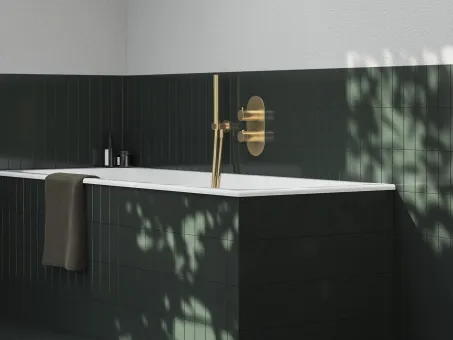 Espirit falba süllyesztett termosztátos csaptelep, kétutas, beslő egység nélkül ES 063.60GLB.O2.RB07C, Gold Brushed