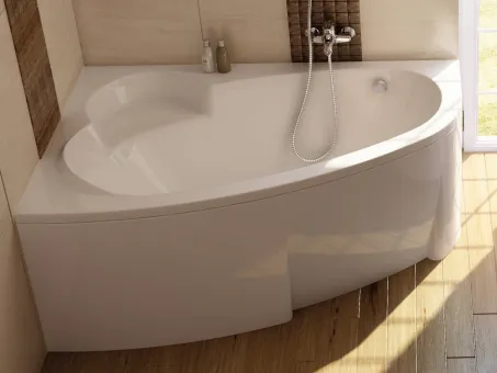 Asymmetric 160x105 akrilkád bal (hófehér)