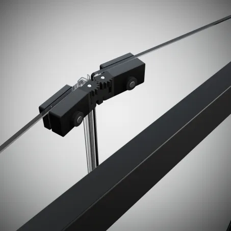 Alienta Black DWB fekete zuhanyajtó 80 átlátszó