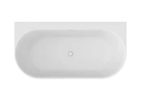 Freedom Wall Tec 170x87, akrilkád, fekete/fehér, fekete/fehér/króm lefolyó