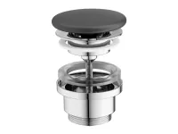 Flat mosdólefolyó kerámia fedéllel, antracit