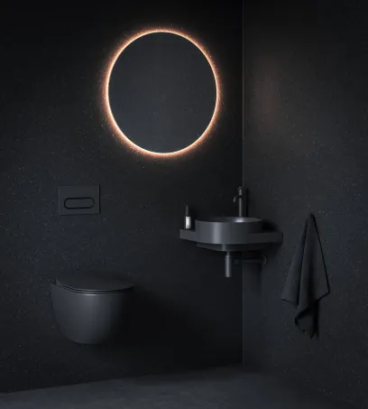 Espirit álló mosdócsaptelep BeCool 250 mm leeresztő nélkül ES 014.21BM, Black Matt
