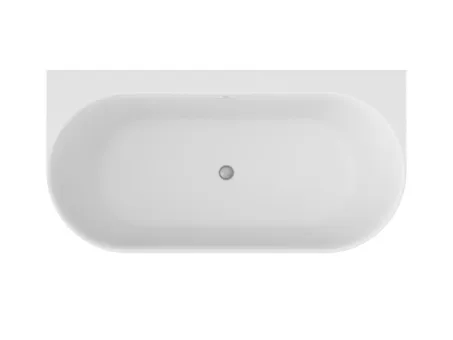 Freedom Wall Tec 170x87, akrilkád, matt fehér/fehér, fehér/fekete/króm lefolyó