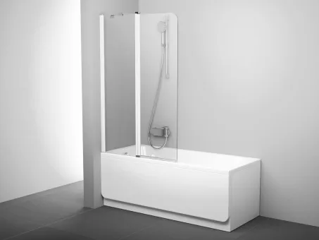 CVS2-100 bal kádparaván fehér+transparent