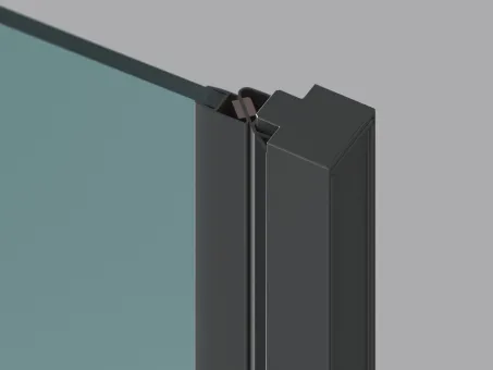 COOL! COSD1-90 zuhanyajtó fekete+transparent