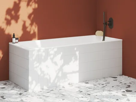 Fali kiállás integrált zuhanyrózsa tartóval 706.20GB, Graphite Brushed