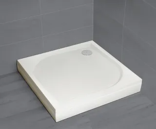 Paros C szögletes zuhanytálca előlappal 100x100 fehér, ajándék szifonnal