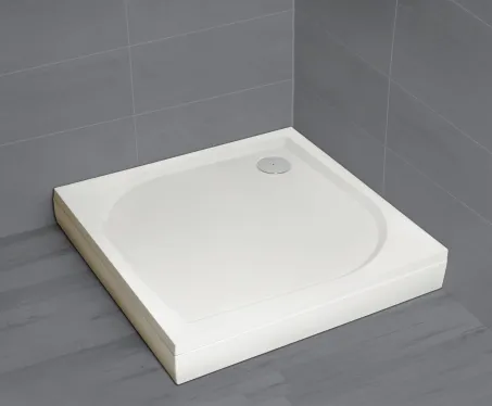 Paros C szögletes zuhanytálca előlappal 100x100 fehér, ajándék szifonnal