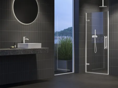 COOL! COSD1-80 zuhanyajtó matt fehér+transparent