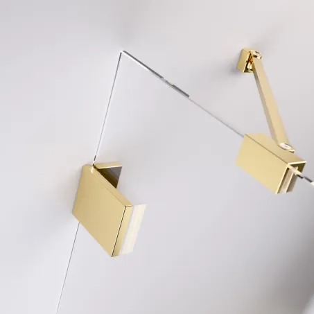 Essenza Pro Gold KDJ szögletes arany zuhanykabin 80x90 átlátszó balos