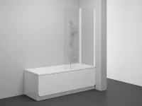 CVS2-100 jobb kádparaván matt fehér+transparent