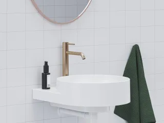 Espirit álló mosdócsaptelep BeCool 250 mm leeresztő nélkül ES 014.61RGB, Rose Gold Brushed