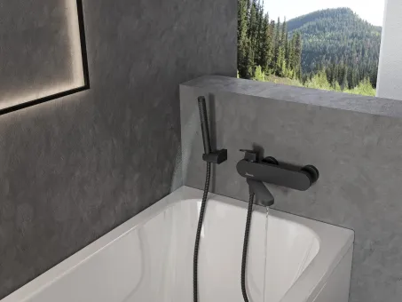 Chrome kádcsaptelep szett nélkül CR 022.20BL, fekete