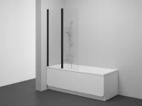 CVS2-100 bal kádparaván fekete+transparent