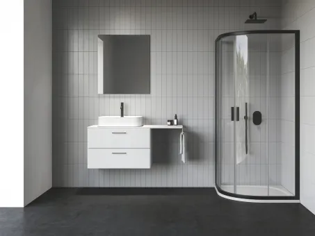 Blix II NBLCP4 80x80 zuhanykabin fekete+transparent