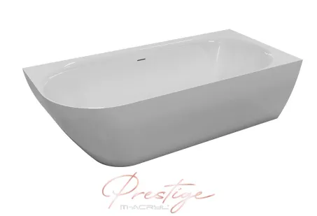 Lily különleges műmárvány kád 175x82 fekete előlappal, jobbos