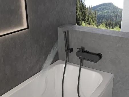 Chrome kádcsaptelep szett nélkül CR 022.20BL, fekete