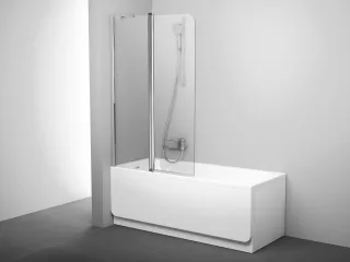 CVS2-100 bal kádparaván krómhatású+transparent