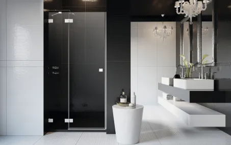 Essenza Pro White DWJ fehér zuhanyajtó 100 átlátszó jobbos