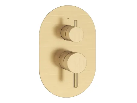 Espirit falba süllyesztett csaptelep, kétutas, belső egység nélkül ES 065.60GLB.O2.RB07E, Gold Brushed