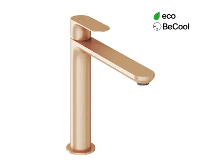 Eleganta álló mosdócsaptelep BeCool 220 mm leeresztő nélkül EL 014.61RGB, Rose Gold Brushed