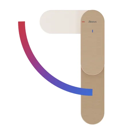 Eleganta álló mosdócsaptelep BeCool 220 mm leeresztő nélkül EL 014.61RGB, Rose Gold Brushed