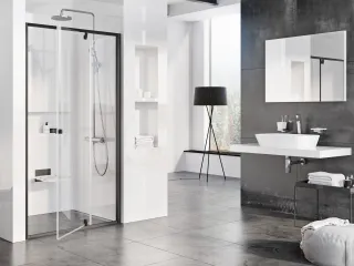 Pivot PDOP2-110 zuhanyajtó fekete+transparent