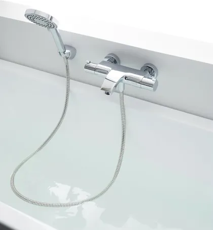 Termosztátos fali kádcsaptelep - lapos TE 082.00CR, króm